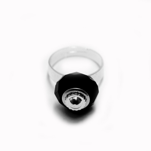 Lahtikruvitav sõrmusetoorik Pandora tüüpi helmestele, Screw Finger Ring Base, 18mm