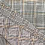 Ruudumustriga, villasegu kostüümikangas, 150cm, 16325