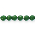 Round glass beads with cracked pattern, 10mm