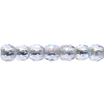 Traditional Czech glass round faceted beads with large 3mm hole, Jablonex, 8mm