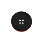 Punase ääre ja põhjaga must, nelja auguga plastiknööp, 23mm, 36L