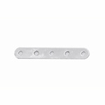 Silver 5-Hole Cord Spacer Bar, 24 x 3,3mm