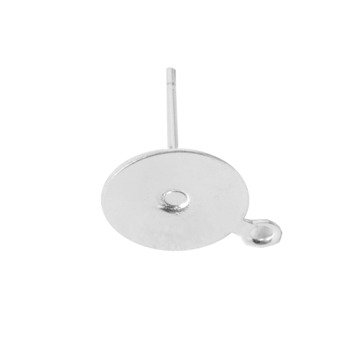 Ketta ja aasaga kõrvarõnga toorikud, Metal Earring Billet, 12 x 10mm