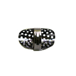 Sõrmusetoorik kumera sõelataolise kettaga / Perforated Oval Finger Ring Base / 30 x 19mm