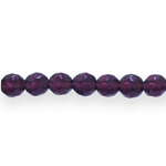 Traditional Czech glass round faceted beads, Jablonex, 8mm