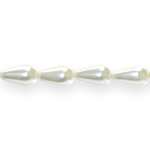 Tear-shaped glass beads, 16x9mm