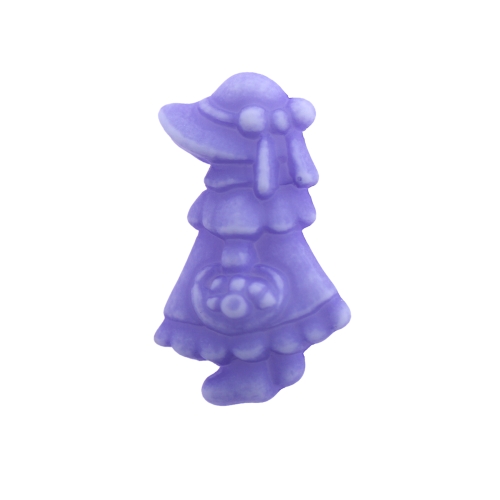 Tüdrukuga, matt, kannaga plastiknööp, 30x18mm, 48L