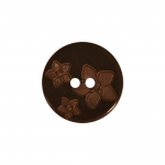 Kahe auguga, lillemustriga plastiknööp ø18 mm, suurus: 28L