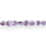 Traditional Czech round slightly flat glass beads with curved sides, Jablonex, 7x5mm