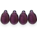 Teardrop-shaped smooth glass beads, Jablonex (Czech), 24x14mm