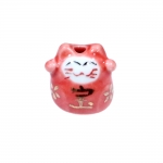Cat-Shaped Painted Ceramic Beads 20mm