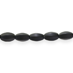 Oval-shaped faceted glass beads, 14x9mm