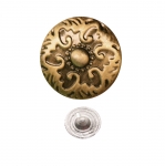 Metallist teksanööp, reljeefse mustriga, ø20 mm, suurus: 32L