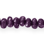 Irregularly-shaped textured glass beads, 7.5x4mm