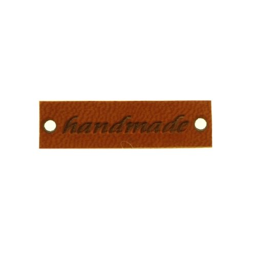 Kunstnahast piklik õmmeldav aksessuaar `Handmade` , 33 x 9mm