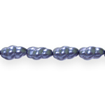 Spiral seashell-shaped glass beads, Preciosa (Czech), 16x10mm