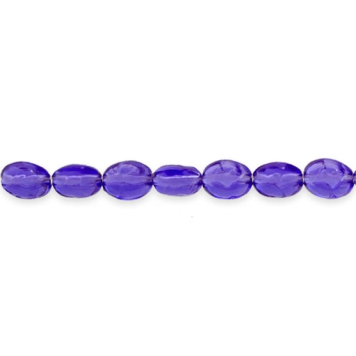 Ovaalne lapik akrüülhelmes 7 x 5mm