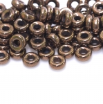 Ring-shaped glass beads with 3mm hole, 6x2mm
