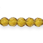 Traditional Czech glass round faceted beads, Jablonex, 10x9mm