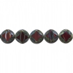 Round flat glass beads, 16x6mm
