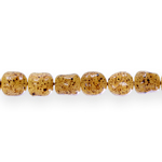 Sea stone-shaped glass beads, 8.5x8mm