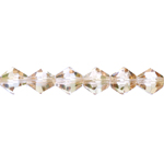 Gem-shaped faceted glass beads, 9mm