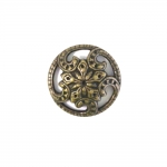 Reljeefse pitsimustriga, kannaga metallnööp 20mm/32L