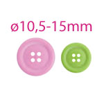 Buttons ø10,5mm-15mm (sizes 17L-24L)