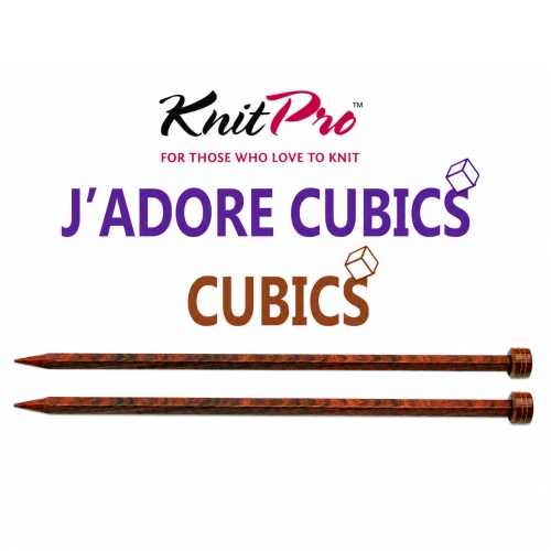 KnitPro Cubics nelikulmaiset ruusupuiset neulepuikot