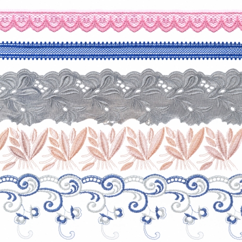 Mittevenivad tehiskiust pitsid: Polyester, Acrylic, Viscose (Rayon), Polyamid