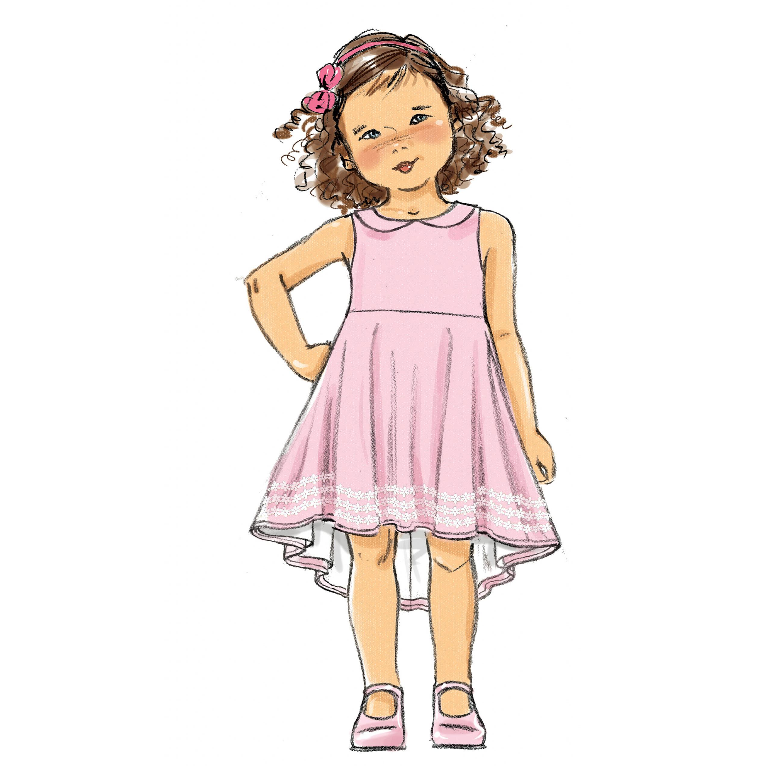 Модные платья для детей рисования