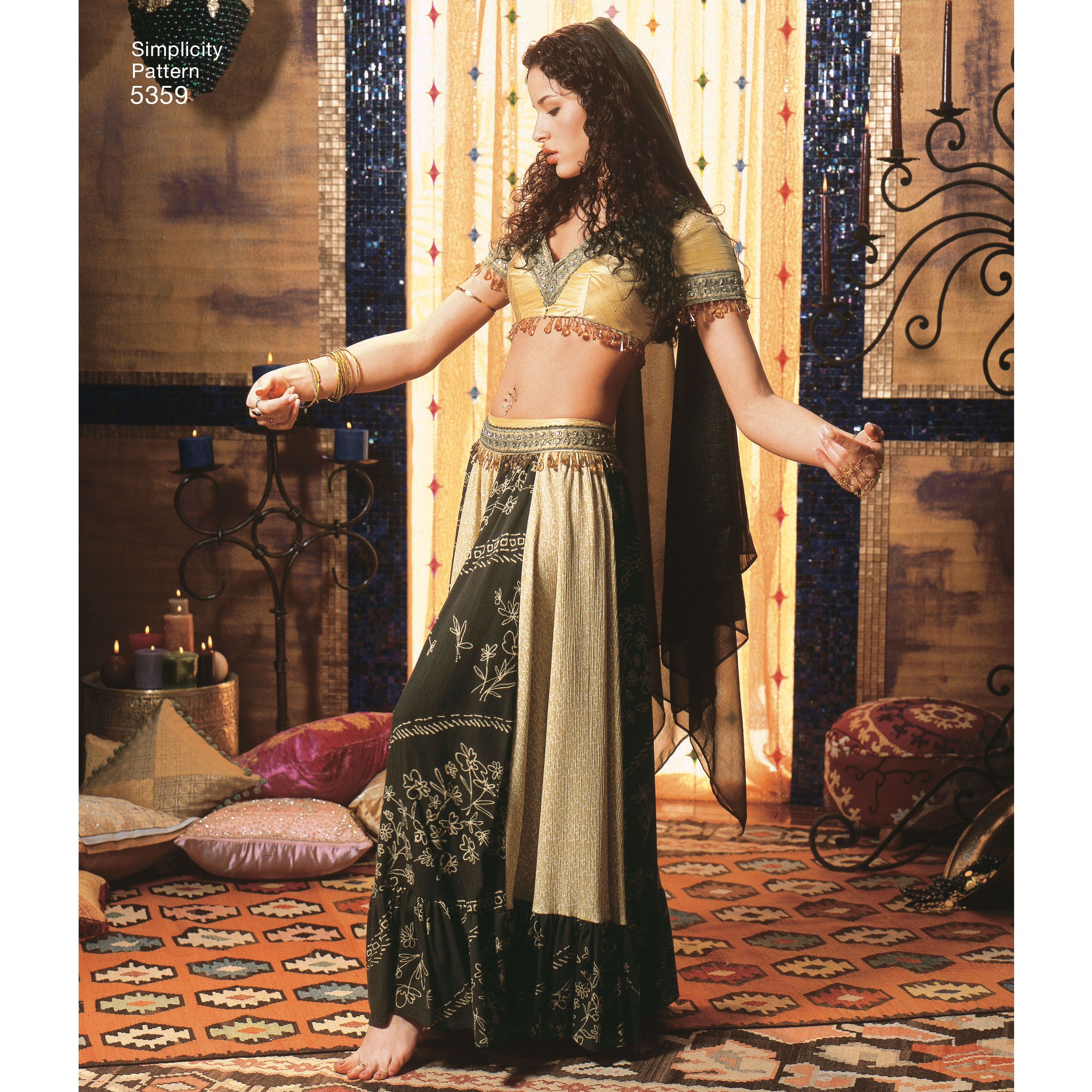Simplicity 2158 Belly Dancer Bollywood Sari Costume pattern skirt