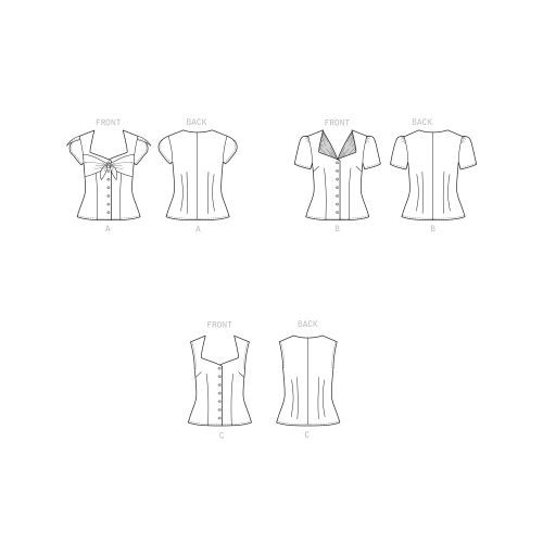 Simplicity Sewing pattern S9287 MISSES SWEETHEART BLOUSE 