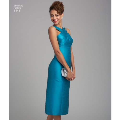 Naiste vintage kleit ja voodriga või voodrita vest, Simplicity Pattern # 8448 