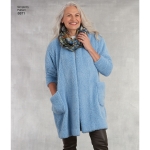 Misses` knit Sweater, Scarf and Headband, Sizes: A (XS-S-M-L-XL), Simplicity Pattern #8811 