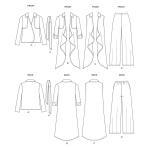 Выкройка: Misses` Jacket, Sash, Coat, Vest, & Pants, Butterick B6717 