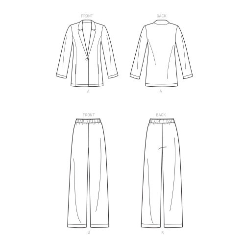 Simplicity Sewing pattern S9227 MISSES` JACKET & PANTS, SS9227K5 