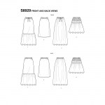 Misses` Skirt with Options for Design Hacking, Sizes: XXS-XS-S-M-L-XL-XXL, Simplicity Pattern #S8929 