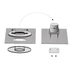 Поворотный замок для сумки, 27 x 21мм 