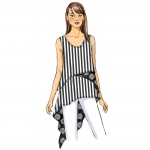 Naiste topp ja tuunika, Butterick B6172 