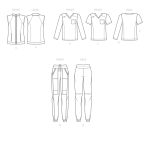 Simplicity ompelukaava S9650 UNISEX triko-työvaatteet, henkilökunnan vaatteet 