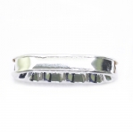 3-Hole Jewellery Spacer with Rhinstones, 18 x 7 x 4mm 