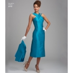 Naiste vintage kleit ja voodriga või voodrita vest, Simplicity Pattern # 8448 