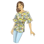Ompelukaavat: Misses` Top and Sash, Butterick B6685 