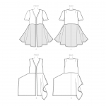 Ompelukaavat: Misses`, sizes: Women`s Open-Front, Flared Tunics, Butterick B6466 