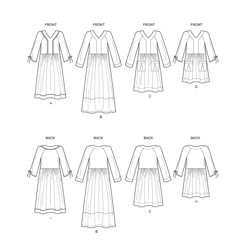 Naiste taskutega kleidid, Simplicity Pattern #S8984 