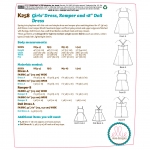 Выкройка: Girl`s Dress, Romper and 18` Doll Dress, Kwik Sew K0258 