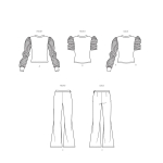 Simplicity lõikekomplekt S9863 CHILDREN`S AND GIRLS` TOP AND PANTS, SS9863 