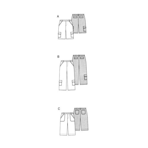 Püksid 116 - 164cm,Pants Burda 9641 