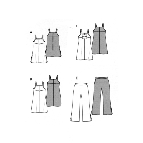 Kleit & püksid 122 cm - 164 cm, Dress & pants, Burda 9694 
